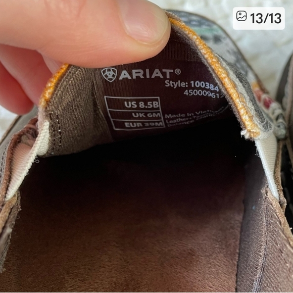 Ariat  Slip On Buffalo Print Cruiser Sz 8.5 NWOT - Picture 13 of 13